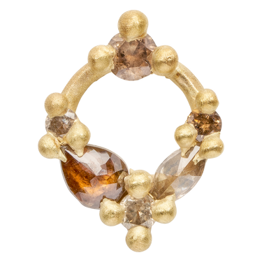 Cognac Diamond Des Gouttes Stud Earring - 9224